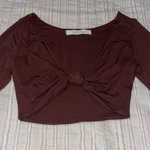 Ootd.fash Brown cropped top